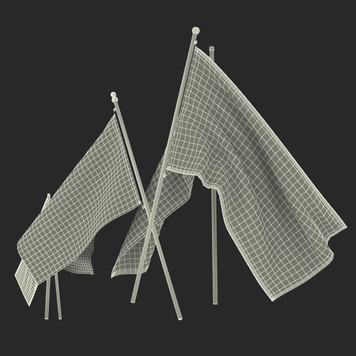 3D Racing Flags 3D Models Collection model