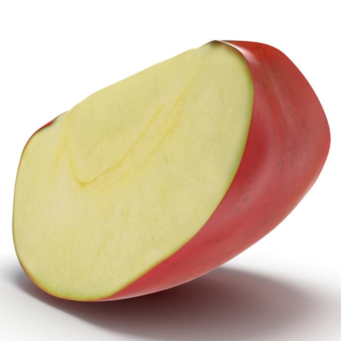 Red Apple Slice 3 3D