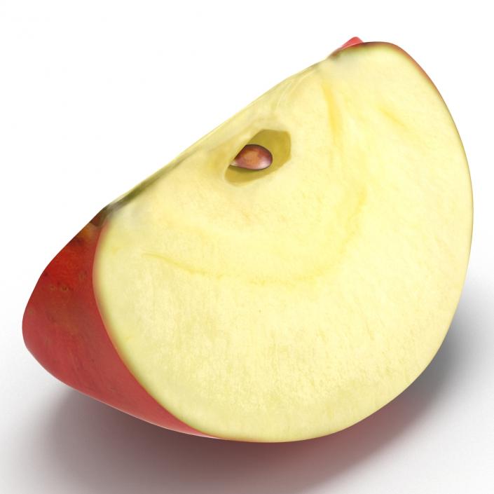 Red Apple Slice 3 3D