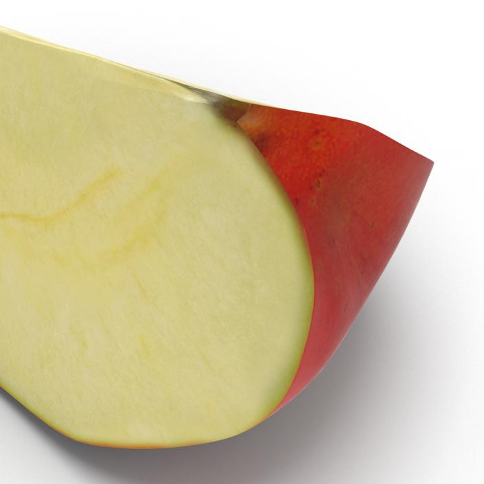 Red Apple Slice 3 3D