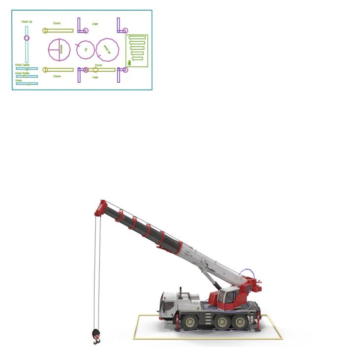 Compact Mobile Crane Rigged 3D