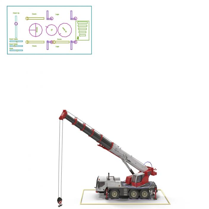 Compact Mobile Crane Rigged 3D