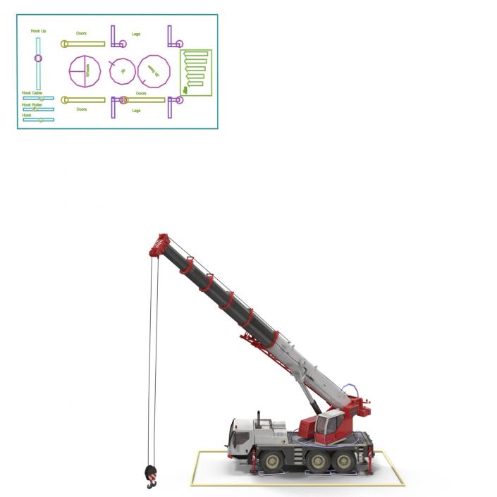 Compact Mobile Crane Rigged 3D