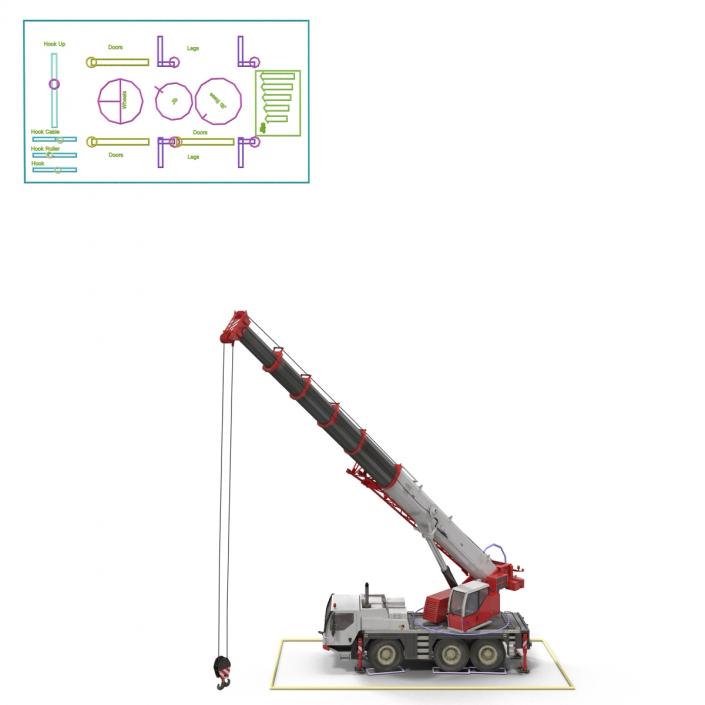 Compact Mobile Crane Rigged 3D