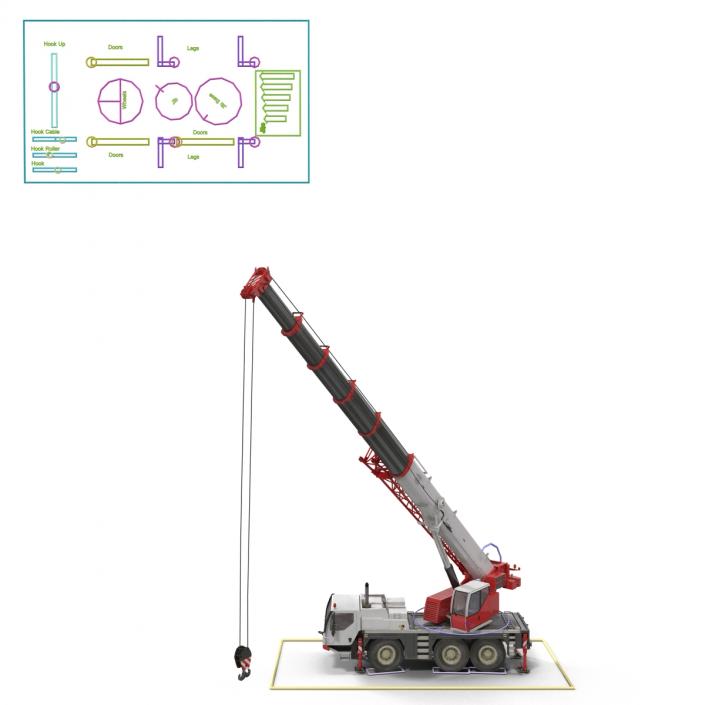 Compact Mobile Crane Rigged 3D