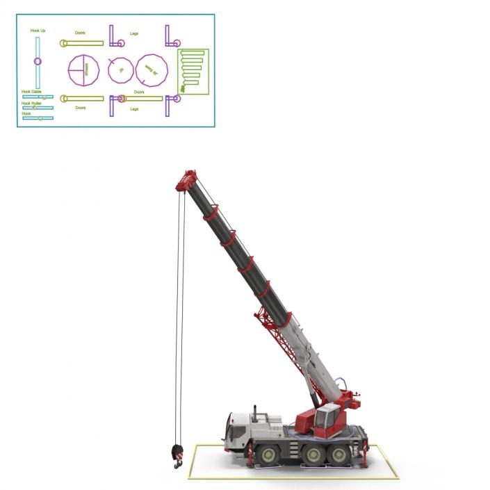 Compact Mobile Crane Rigged 3D