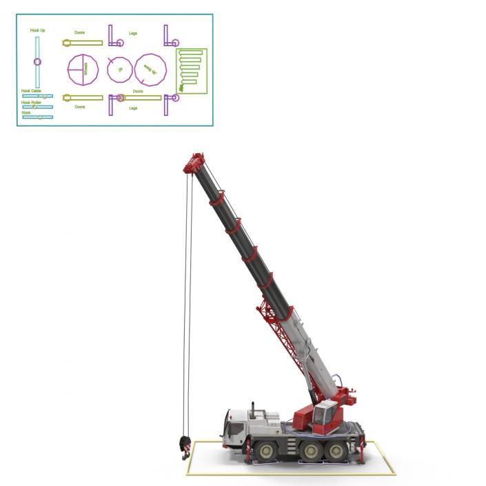 Compact Mobile Crane Rigged 3D