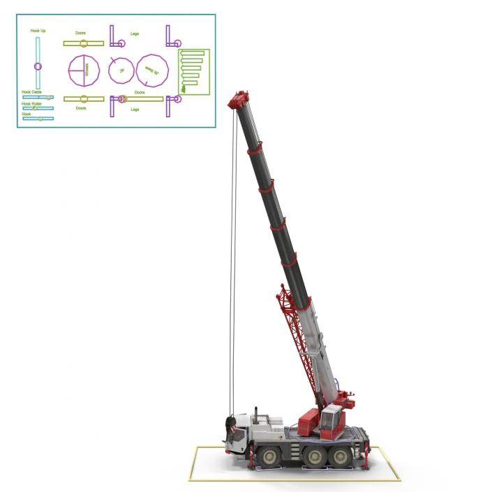 Compact Mobile Crane Rigged 3D