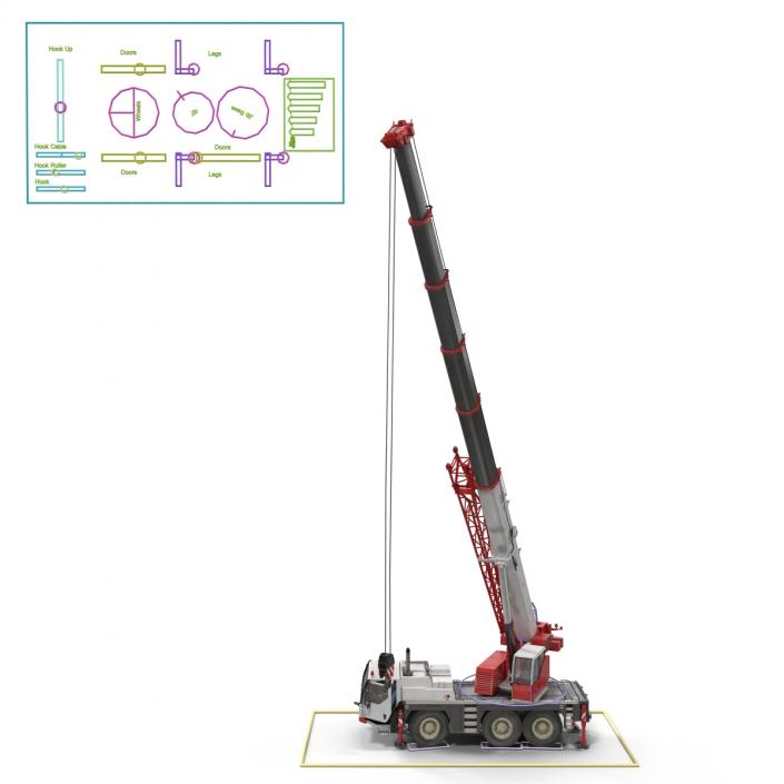 Compact Mobile Crane Rigged 3D