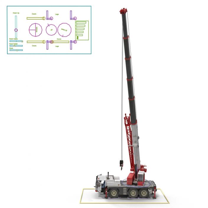 Compact Mobile Crane Rigged 3D