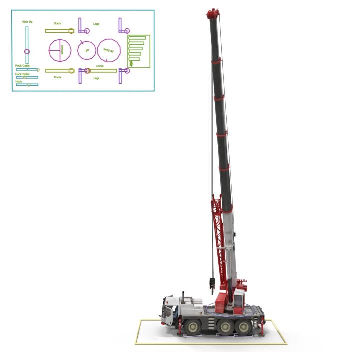 Compact Mobile Crane Rigged 3D