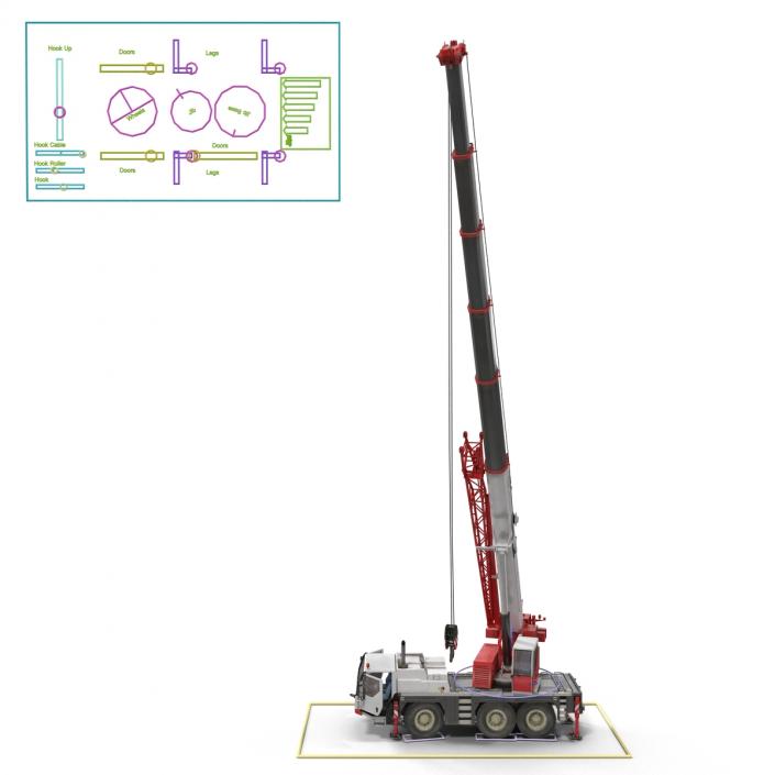 Compact Mobile Crane Rigged 3D