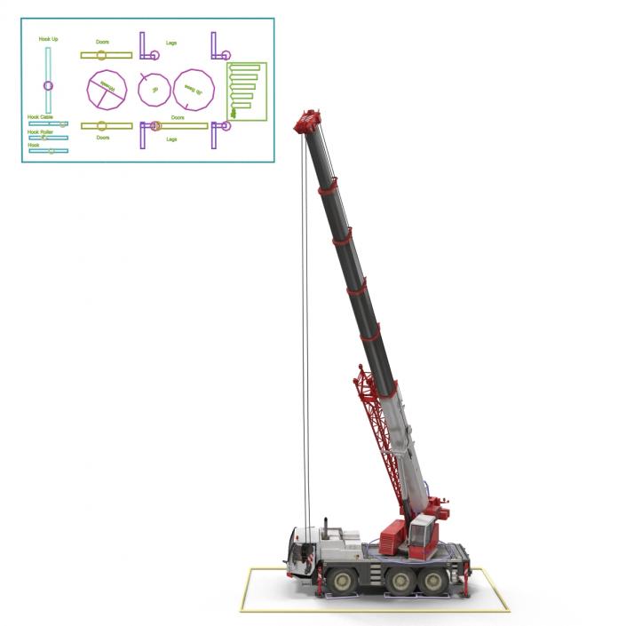 Compact Mobile Crane Rigged 3D