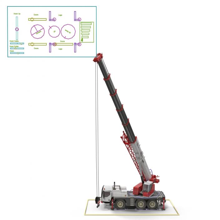 Compact Mobile Crane Rigged 3D