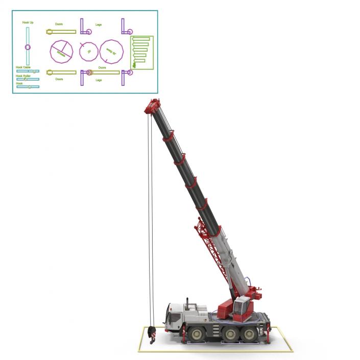 Compact Mobile Crane Rigged 3D