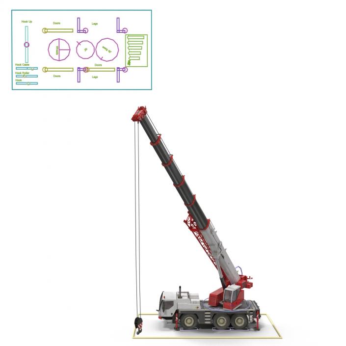 Compact Mobile Crane Rigged 3D