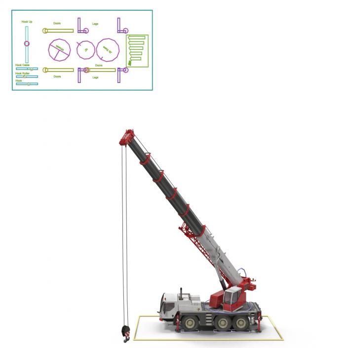 Compact Mobile Crane Rigged 3D