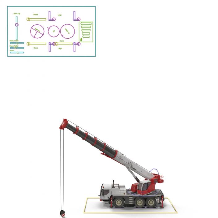 Compact Mobile Crane Rigged 3D