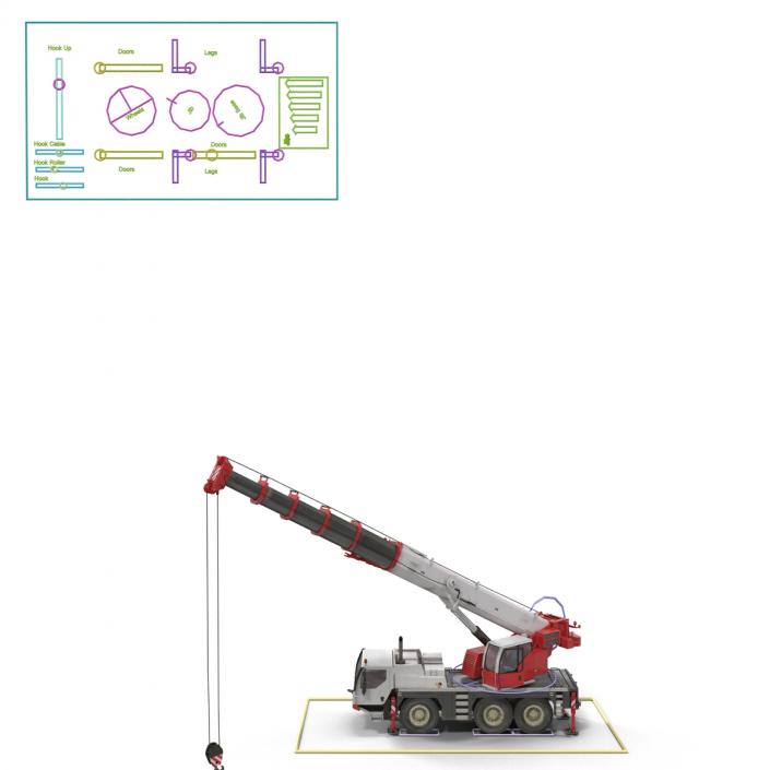 Compact Mobile Crane Rigged 3D