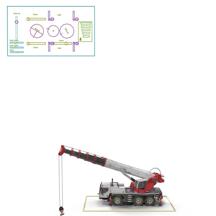 Compact Mobile Crane Rigged 3D