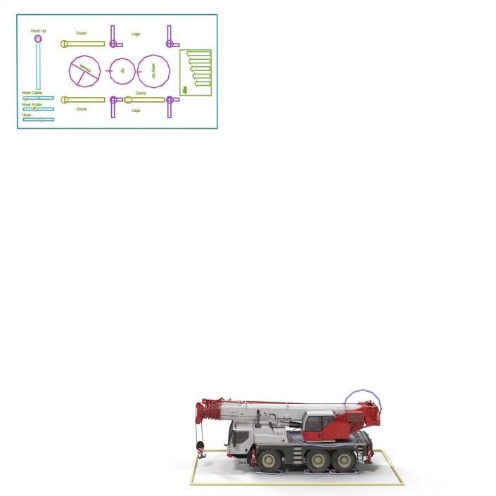 Compact Mobile Crane Rigged 3D