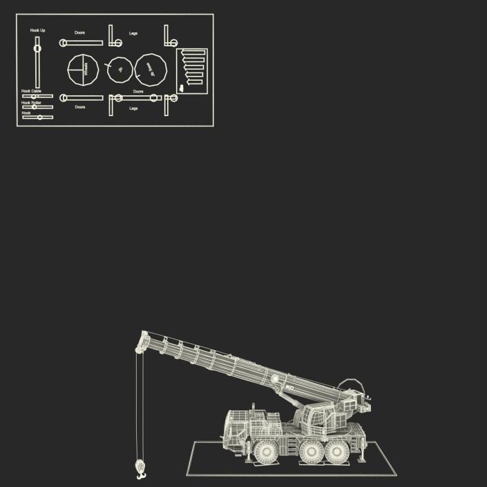 Compact Mobile Crane Rigged 3D