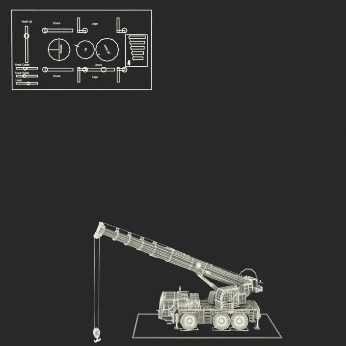 Compact Mobile Crane Rigged 3D