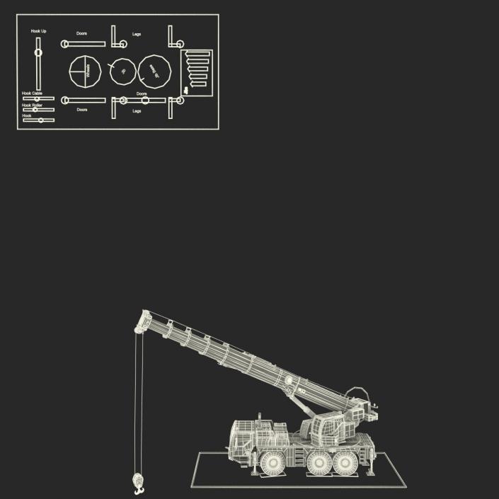 Compact Mobile Crane Rigged 3D