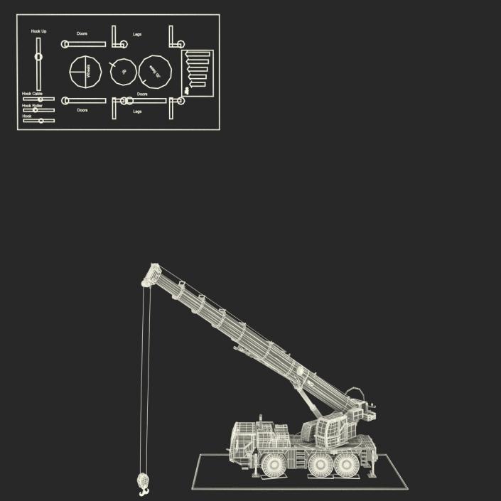 Compact Mobile Crane Rigged 3D