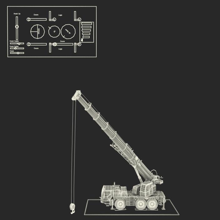 Compact Mobile Crane Rigged 3D