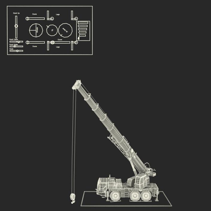 Compact Mobile Crane Rigged 3D