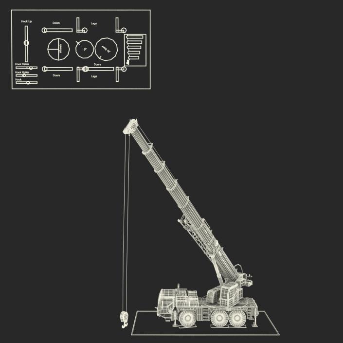 Compact Mobile Crane Rigged 3D