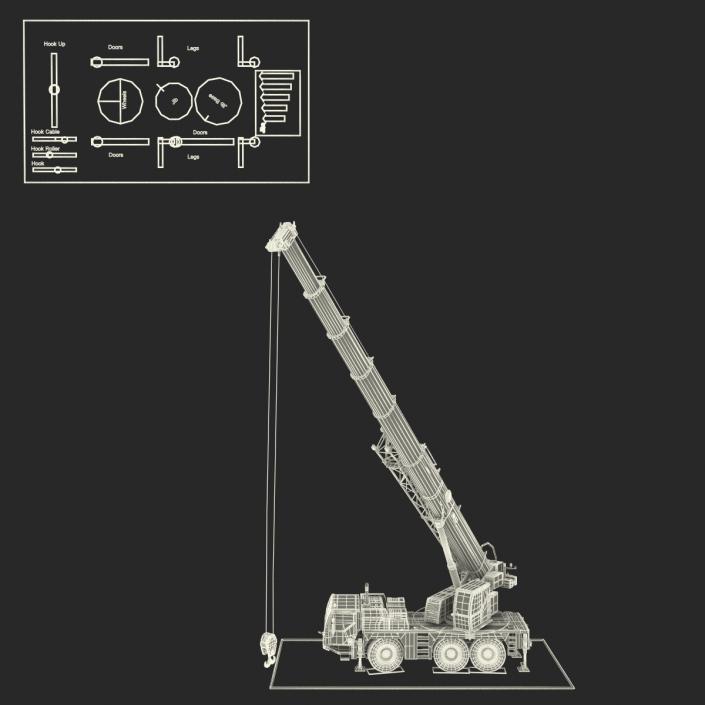 Compact Mobile Crane Rigged 3D