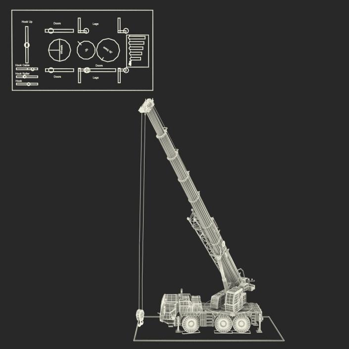 Compact Mobile Crane Rigged 3D