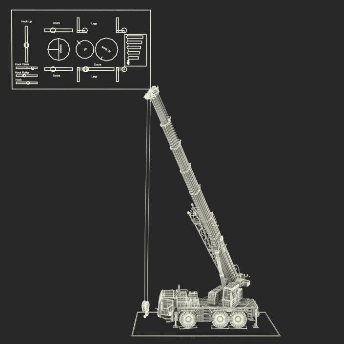 Compact Mobile Crane Rigged 3D