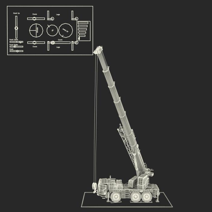 Compact Mobile Crane Rigged 3D