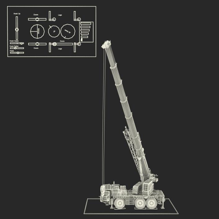 Compact Mobile Crane Rigged 3D