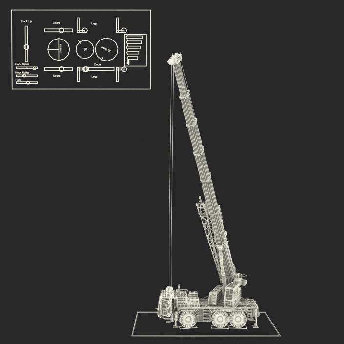 Compact Mobile Crane Rigged 3D