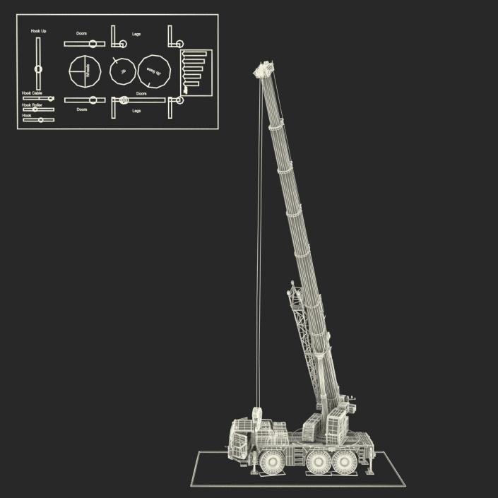 Compact Mobile Crane Rigged 3D