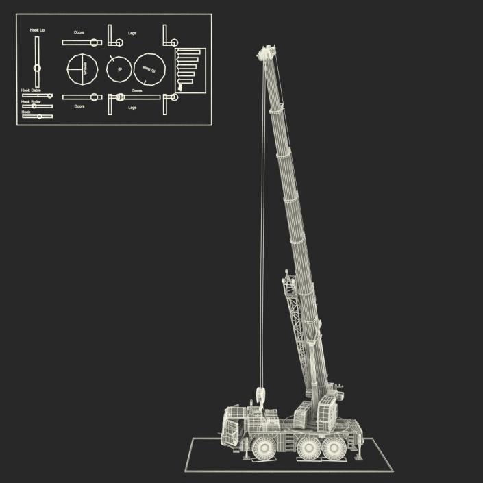 Compact Mobile Crane Rigged 3D