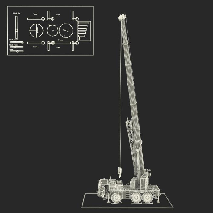 Compact Mobile Crane Rigged 3D