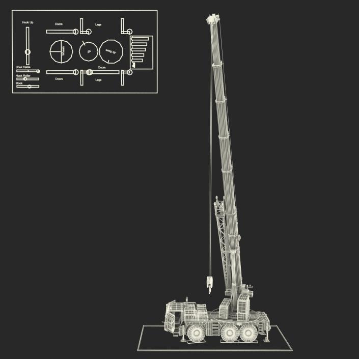 Compact Mobile Crane Rigged 3D