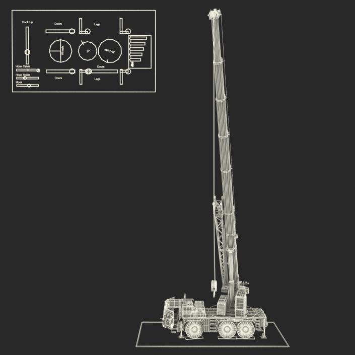 Compact Mobile Crane Rigged 3D