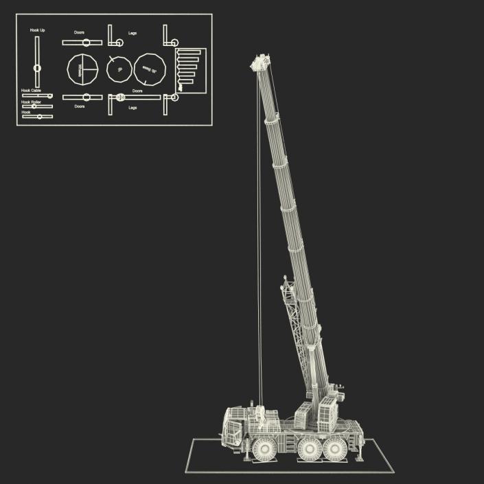 Compact Mobile Crane Rigged 3D