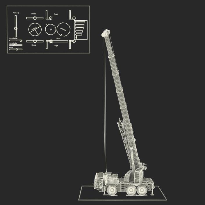 Compact Mobile Crane Rigged 3D