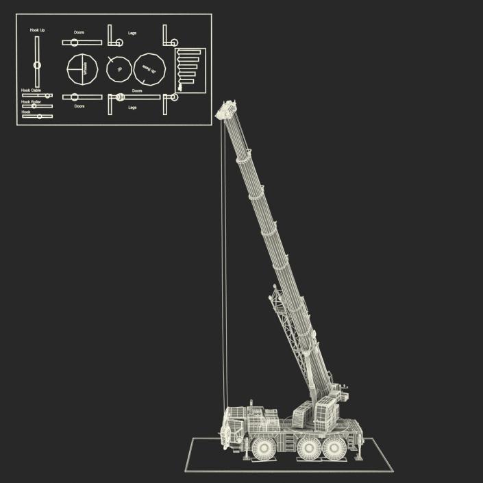 Compact Mobile Crane Rigged 3D