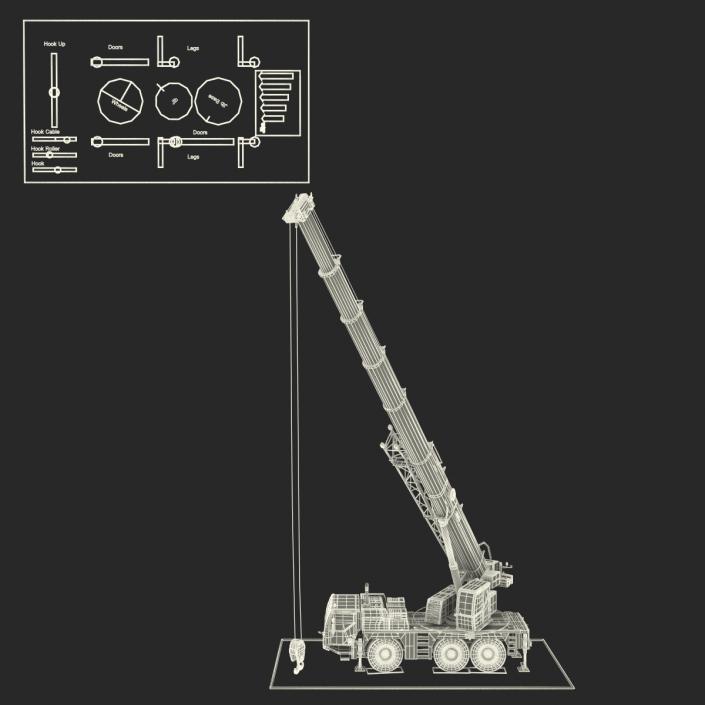 Compact Mobile Crane Rigged 3D