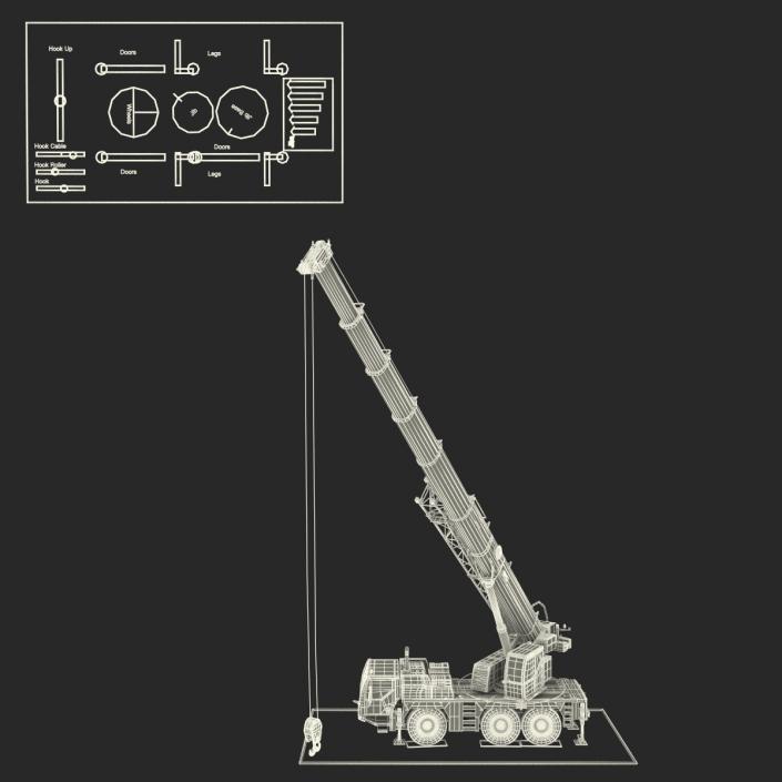 Compact Mobile Crane Rigged 3D