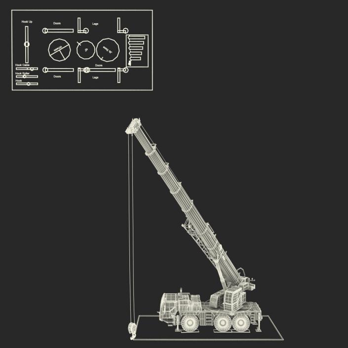 Compact Mobile Crane Rigged 3D