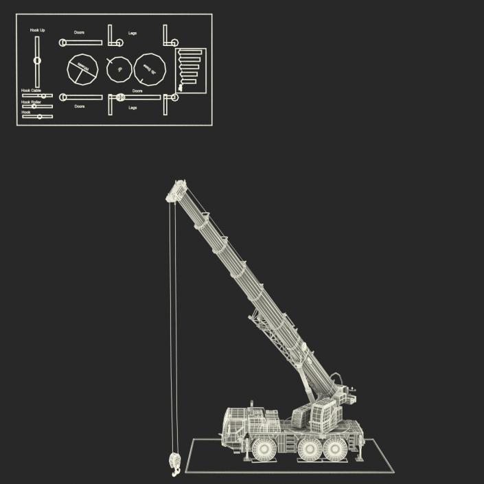 Compact Mobile Crane Rigged 3D